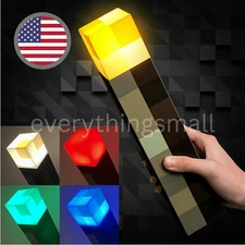 4-Color Minecraft Torch Rechargeable Portable Night LED Light
