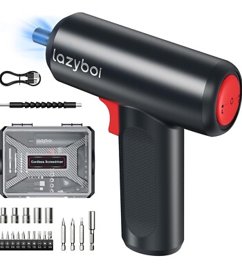 Cordless Electric Screwdriver, LAZYBOI Rechargeable 3.7V Power Screwdriver Kit
