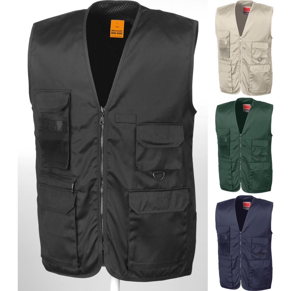Gilet uomo Result avventura safari outdoor uniforme cotone pesante twill top