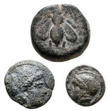 CAL - 3 Greek Auth. Coins : IONIA EPHESOS…
