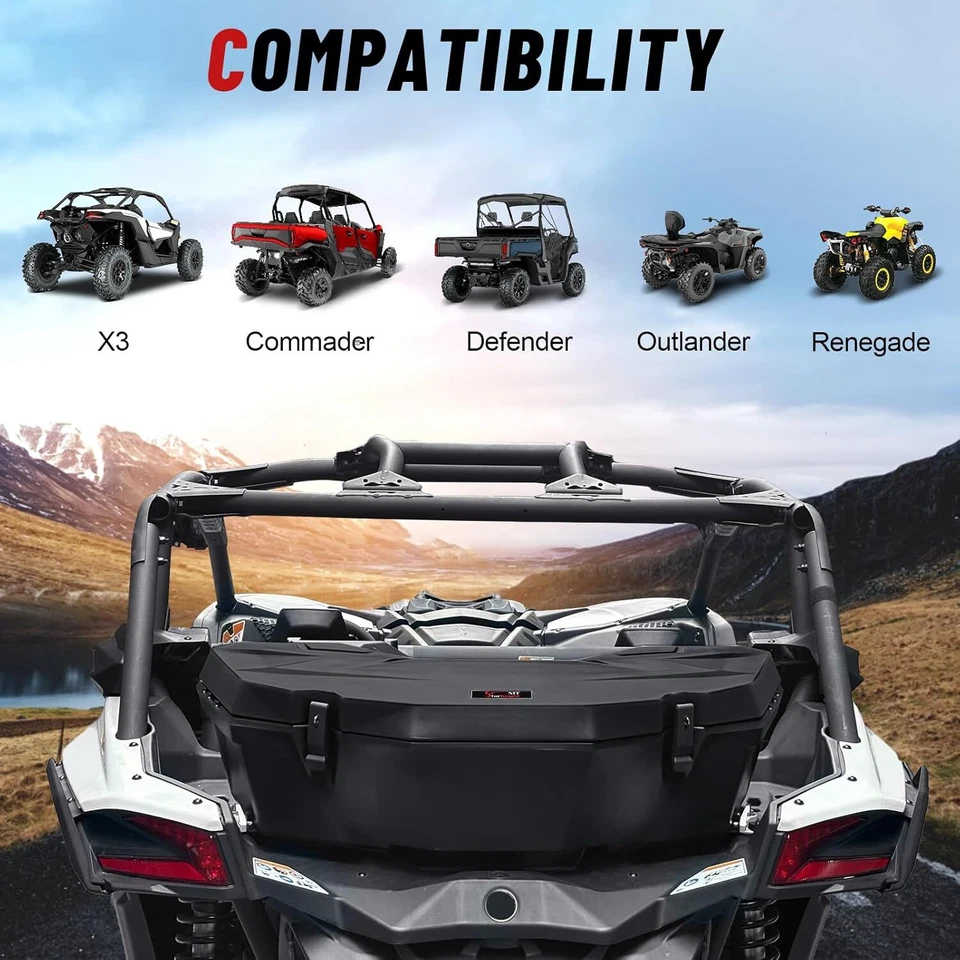 For Can-Am Maverick X3 Outlander 8 Gal 30L Storage Cargo Box Black #715003879 Foto 4 de 4