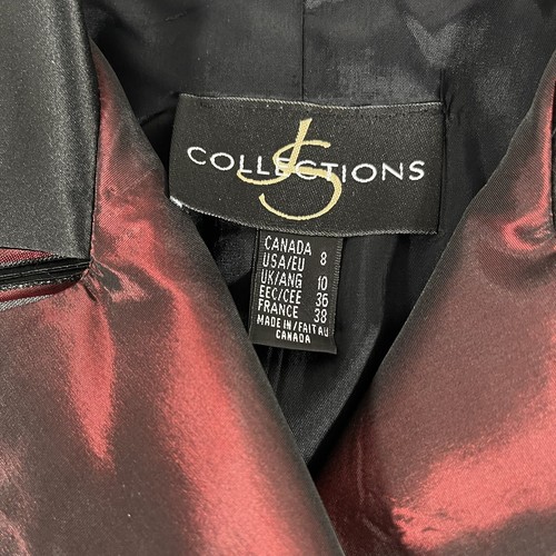 NEW $320 JS Collections Evening Event Jacket Blazer Burgundy - Picture 7 of 13