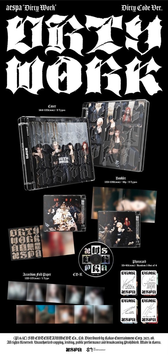 aespa Dirty Work Single Album 2 Jewel Ver + Photobook Ver +