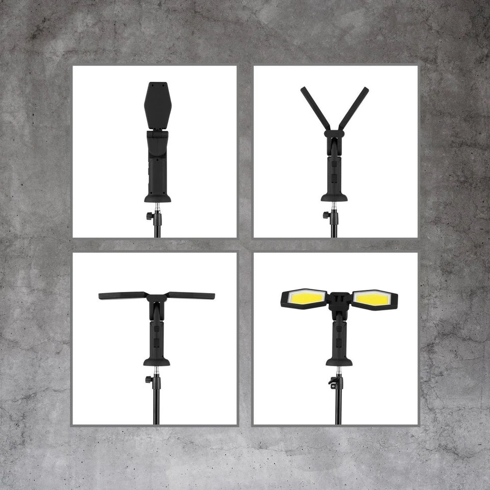 MAXXMEE LED-Strahler Universal Baustrahler Lampe 144cm Stativ 1400Lumen USB Akku - Bild 3 von 4