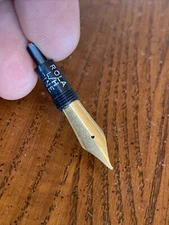 1 Vintage Osmiroid 22 CT Gold Fountain Pen Nib Tip LEFT HANDED FINE LHF ENGLAND