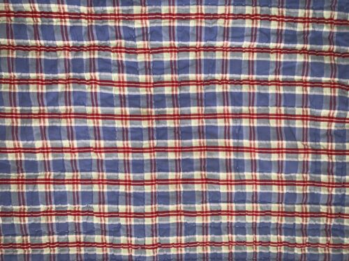 Pottery Barn Kids Patchwork Plaid Multicolor Twin Reversible Quilt & 1 Sham - Picture 11 of 12