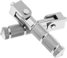 Windance Silver 8mm M8 Foldable Passenger Foot Pegs Anti-Skid Motorcycle Scooter
