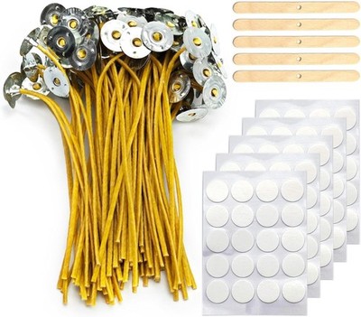 15Cm Hemp Candle Wicks 100Pcs, Hemp Braided Wick for Handamde Candle Making, Pre