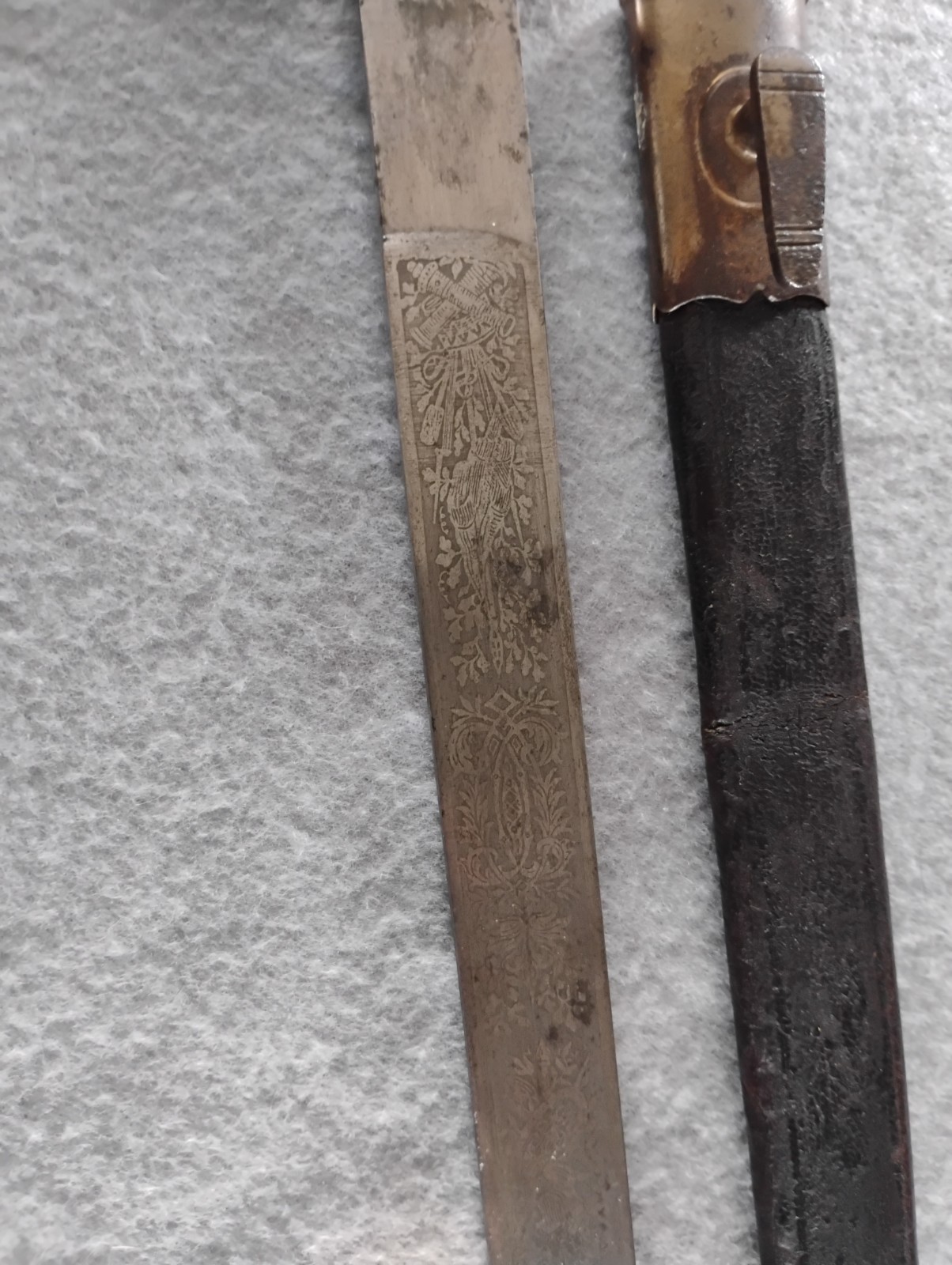 GERMAN BAYONET RARE ETCHED WWI SG98 PARADE DRESS KNIFE With SCABBARD