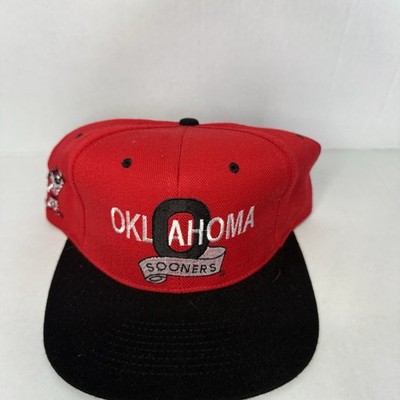Vintage Oklahoma Sooners University Mascot SnapBack Hat Head Start Red