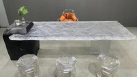 Moderner Esstisch Transparenter Tisch Luxus Esszimmer MöBel