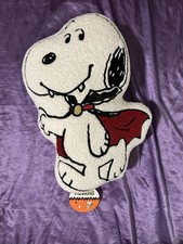 Peanuts Snoopy Dracula Vampire Sherpa Plush Pillow 17  Halloween NEW