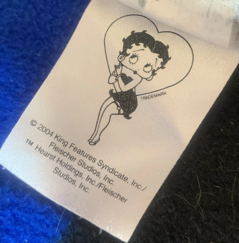 Manta polar Betty Boop 60x50 para montar en motocicleta 2004 vintage Foto 3 de 4