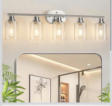 5-Light Brushed Nickel Bathroom Vanity Light,...
