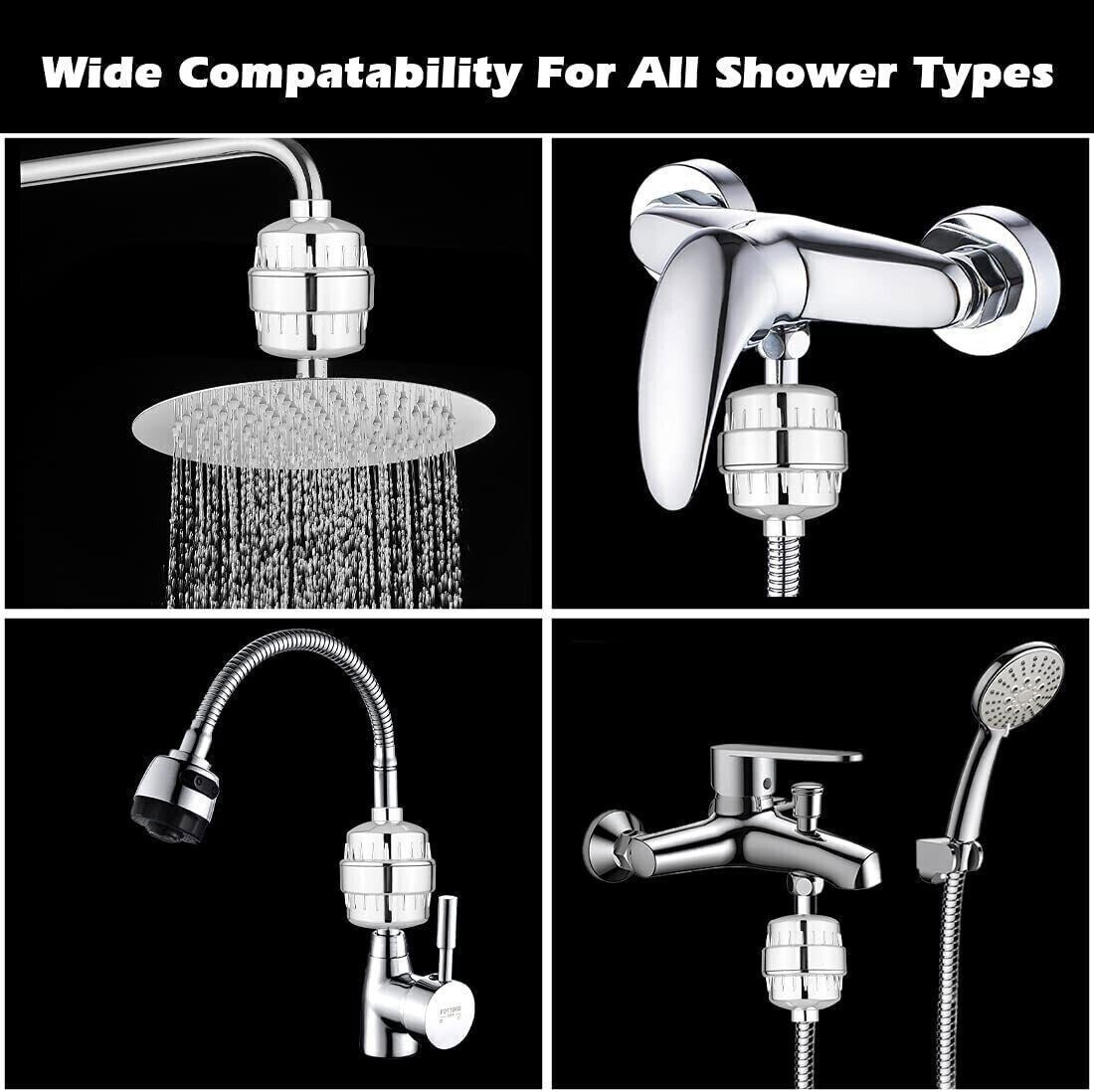 20 Stage Shower Head Filter for Hard Water with Replacement Filter Cartridges