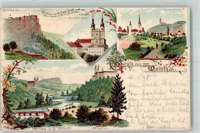13972764 - 8620 Lichtenfels Staffelberg Maintal Castle Banz Bamberg 1898