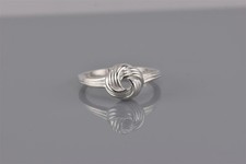 Sterling Silver Triple Wrapped Over  Under Knot Band Ring 925 Sz: 6