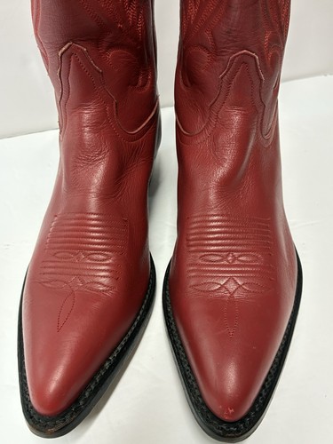 Stivali western cowgirl pelle rossa TONY LAMA donna taglia 9 B etichetta stella - Foto 8 di 20