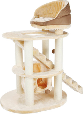 Elsa Senior Cat Tower with Scratching Posts, Hammock, Stairs, Top Platform Bed, 