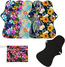 Bamboo Charcoal Cloth Menstrual Pads/Reusable Sanitary Pad Mama Panty Liners NEW