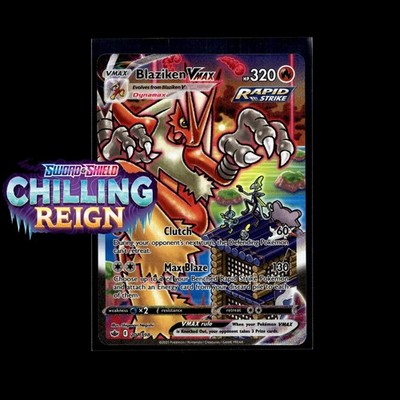 Chilling Reign Pokemon Cards! Holo/Reverse Holo Vmax V Secret Rare Full Art Card