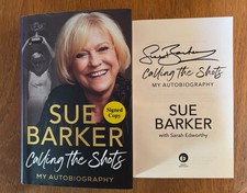 SUE BARKER SIGNED Calling the Shots: My Autobiography FIRST EDITION HB DJ