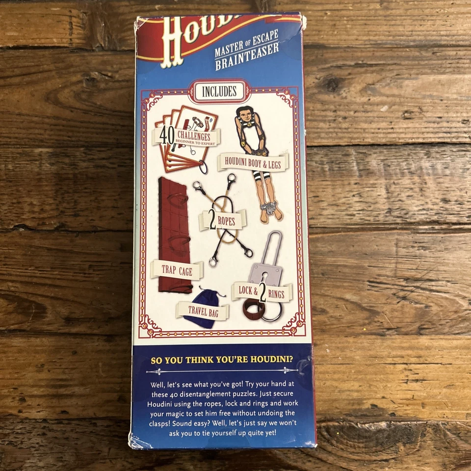 Rare Thinkfun Houdini Brainteaser Game World's First 40 Challenge Escape Puzzle - Image 3 of 4