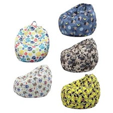 Chair Cover Toy Storage Bag Kids Organizing Stuffed Animals Zipper Storage Bag