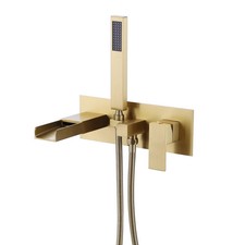 RBROHANT Wall-Mounted Waterfall Tub Faucet with Hand Shower