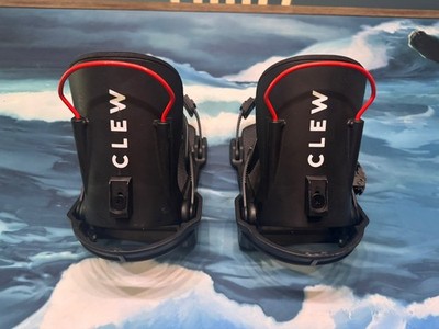 CLEW  Freedom 1.0 Snowboard Step-In Out Bindings Black, Small