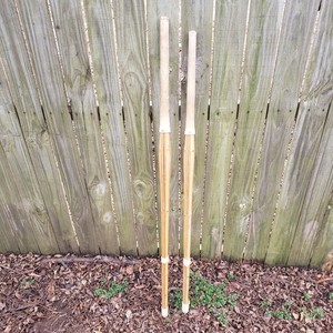 Pair of Kendo Shinai Bamboo Katana Practice Swords – 43.5" & 46" Martial Arts