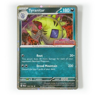 Pokemon - Tyranitar - Stamped - 135/193 - SV Paldea Evolved - Promo Karte
