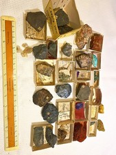 Vintage Mineral & Ore Specimen Collection Norway Cornwall Mine Samples 2.3