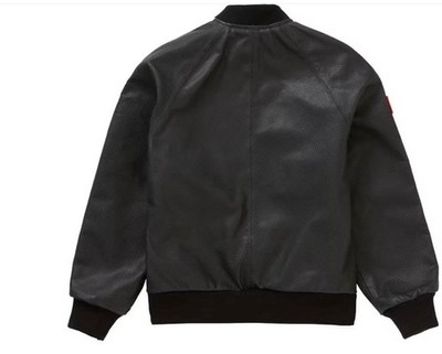 Supreme Vanson Leather Black Yellow Striped Motorcycle Jacket
