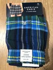 NWT Mens sizes S, M, L, XL American Eagle flannel pocket boxer short underwear