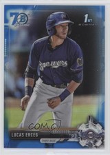 2017 Bowman Chrome Prospects Blue Refractor 70th Anniversary Lucas Erceg 1tr