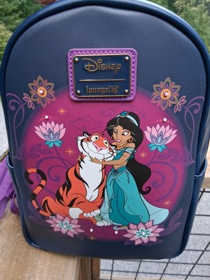 Loungefly Jasmine & Rajah Floral Scene mini backpack (slight signs of storage)