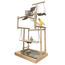 4 Layers Large Bird Playground 32" H Pet Parrot Playstand Gym