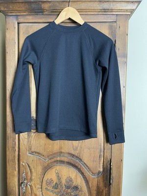 L.L. Bean Kids M (10-12 )Black Long Sleeve Black Activewear Top With Thumbholes