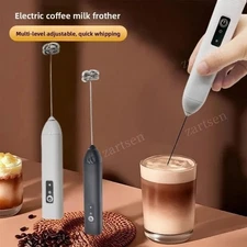 🔥Electric Milk Frother Handheld Whisk Mixer Stirrer Coffee Egg USB Rechargeable