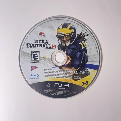NCAA FOOTBALL 14 | Playstation 3, PS3 | Loose Disc Only | Tested And Working