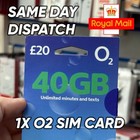 1x O2 Nano SIM Card – Pay As You Go – £20 Pack – Brand New
