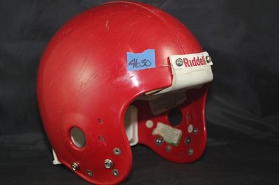 Riddell“VSR-4“Lサイズ フル装備 美品 Vtg Riddell VSR4 LARGE Used Worn Scarlett Red Football Game Helmet