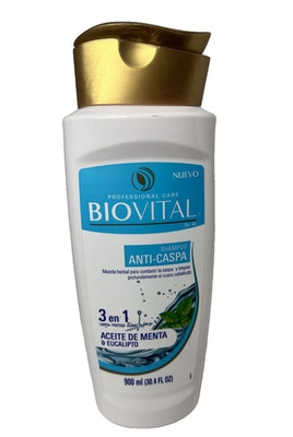 Biovital Anti-Dandruff Shampoo 900ml Menthol Eucalyptus Professional Scalp Care