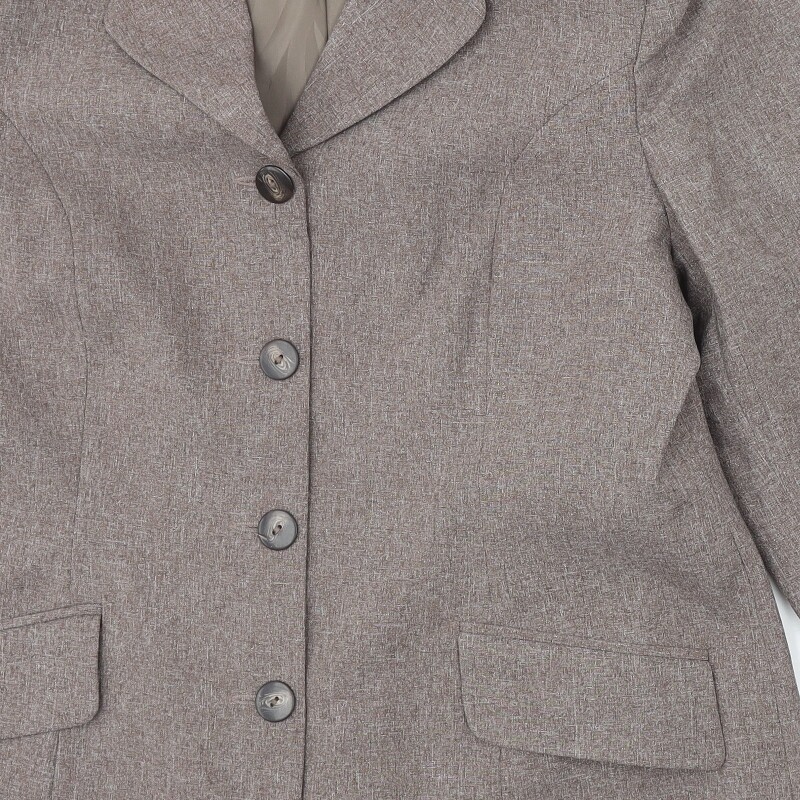 Essentials Womens Beige Polyester Blend Suit Jack… - image 8