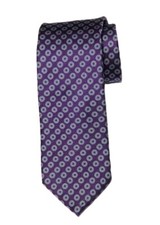 NEW Brooks Brothers Purple Foulard English Silk Tie Geometric Men's