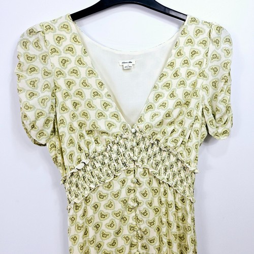 Urban Outfitters - Vestido midi Kimchi azul Ioni - Verde crema - Grande - Imagen 2 de 7