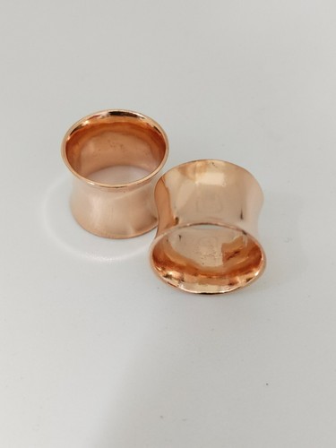 925 Sterling Silver Plug Handmade Rose Gold plated plug Setting Prong Gift her - Picture 8 of 24
