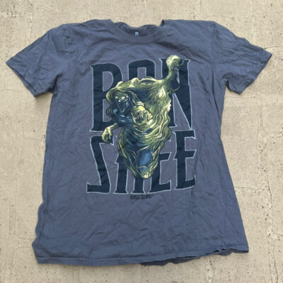 Kings Island Banshee Medium  T Shirt Gray Roller Coaster Ohio Amusement Park
