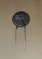 2 PCS NTC 5D-20 Power Thermistor Circuit Protection 5 Ohm, 7 Amp, 20mm Disc  USA